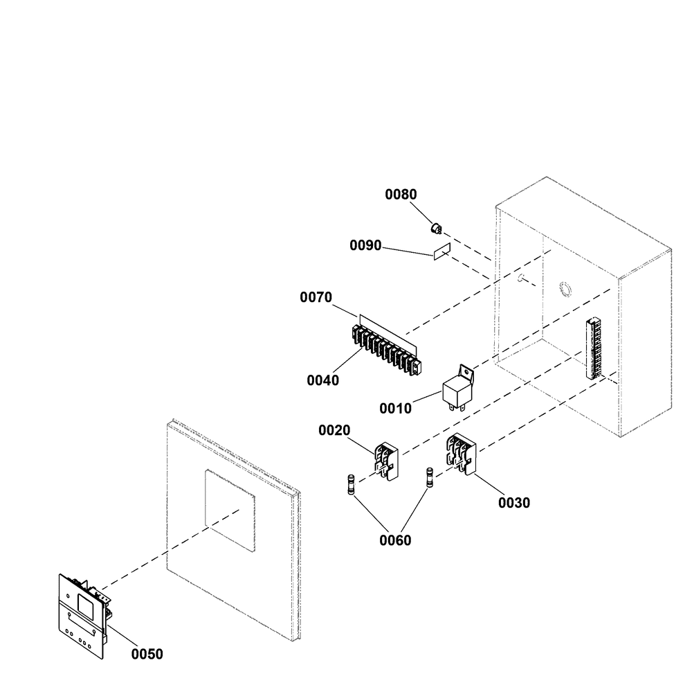 Control Panel Group Diagram and Parts List for 080011-01  Briggs and Stratton Generator